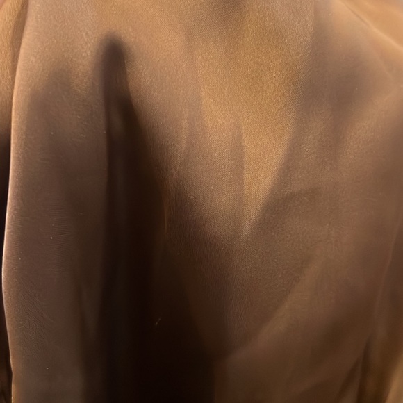 Pretty Garden Size Large Satin Long Sleeved Mini Dress in Chocolate - Picture 6 of 7